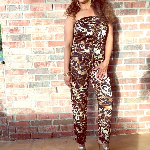 Forever 21 Pants - Silk Animal Print Romper